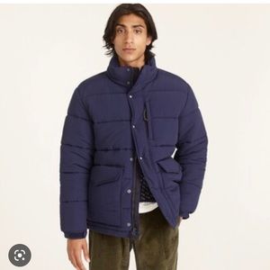 Nordic quilted puffer jacket with PrimaLoft® Size Medium Navy